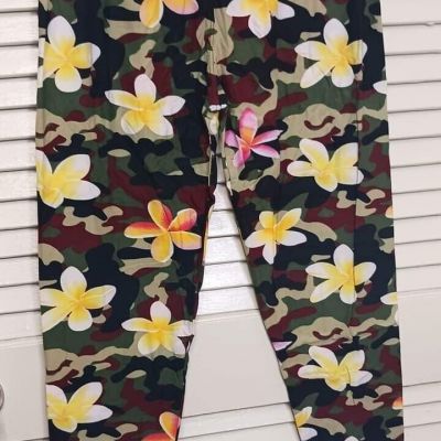 Womens Floral Pattern Leggings Plus Size 14-22