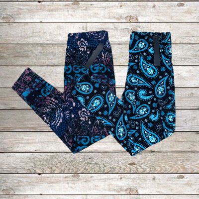 Women’s Leggings Plus Size 1X-2X Retro Paisley Print NWT Stretchy Buttery Soft