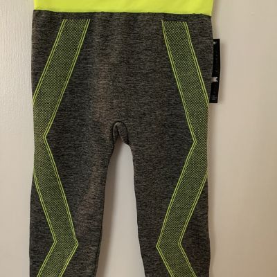 new mix capri leggings heathered gray and Bright Yellow! One Size