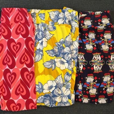 Lularoe Set Of 3 Leggings Women’s One Size