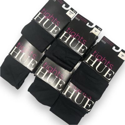 Hue Black Tights Ultimate Opaque Size 1 New Women’s 6 Pair