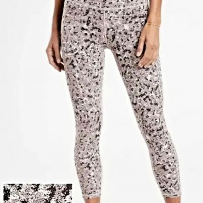 ATHLETA Elation Textured 7/8 Tight XS Leggings Meadow Decadent Chocolate Print