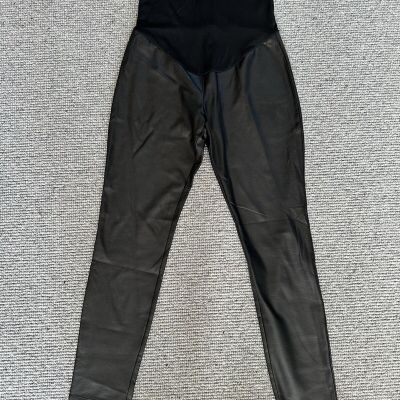 Tart Maternity Leggings Leather Black Small S Pants