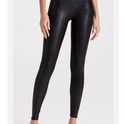 NWOT SPANX Faux Leather Leggings Black Size SP