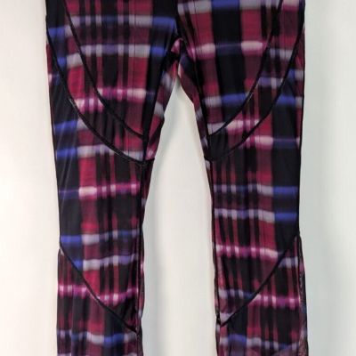 Free People Movement See You Through Printed Lined Flare Leggings Size Medium