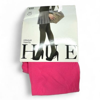 New Women's Hue Opaque Tights 1 Pair Perfect Pink Size 1