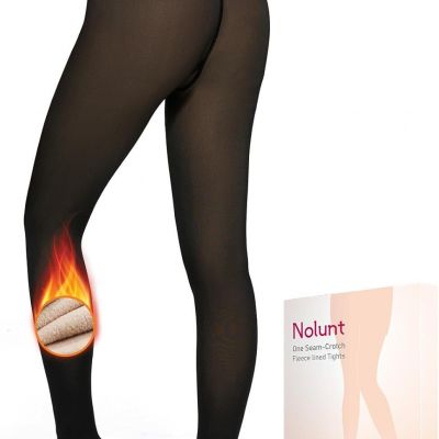 Women Fleece Lined Tights Fake Translucent Warm Pantyhose Thermal Tights