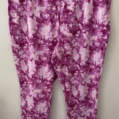 Woman Within Pink Tie-Dye Pullon Legging Pants Women’s Size 2X (26-28)