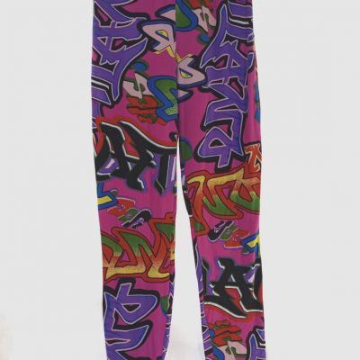 Leggings Graffiti Street/Urban Style made by Rainbow Women/Girl Pink (12x11in)