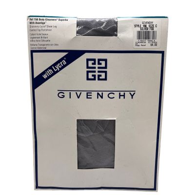 Vintage Givenchy Body Gleamers Pantyhose Shimmery “Silver Fox” Style 156, Size C