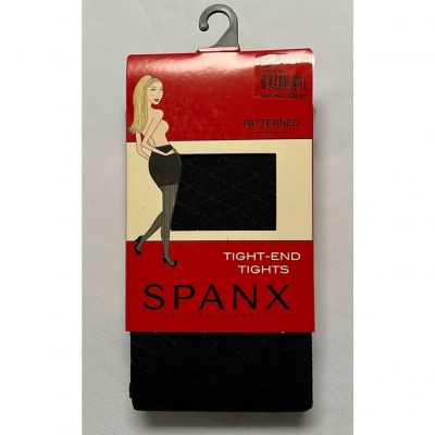 SPANX Patterned Bodyshaping Tight-End Tights Black Diamond Foil Size B