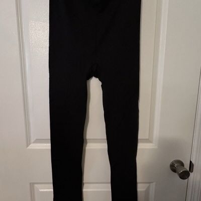 Lane Bryant Plus Size C/D Leggings Solid Black Footless