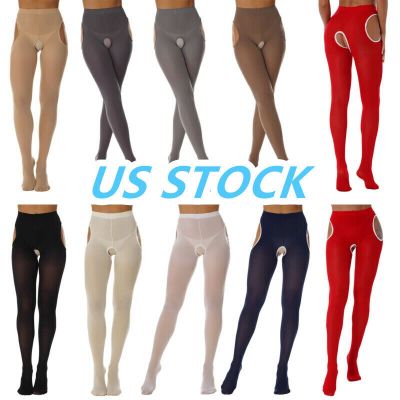 US Women Cutout Thigh-High Stockings Suspender Pantyhose Stretchy Tights Pants