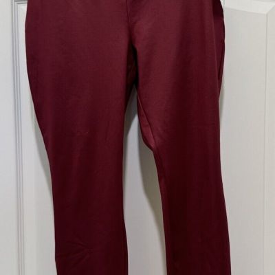 Women's High-Waisted Ultra Soft shiny Leggings Wild Fable  Maroon Sz Medium Nwt