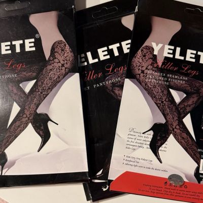 Yelete Printed Stocking Three Pair One Size