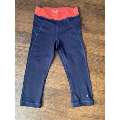 Boden Size 2 Capri Yoga Leggings Navy Blue / Tangerine