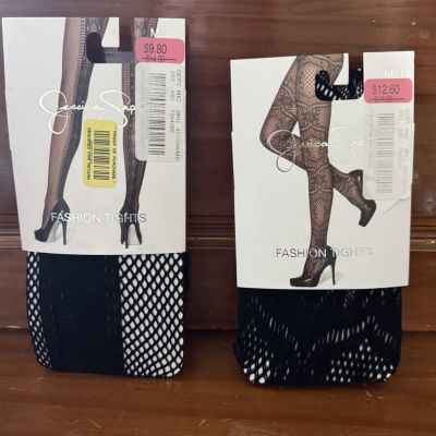 Jessica Simpson Fashion Fishnet Tights 2 Pair Size Medium/Tall