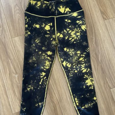 Good American Women’s Essentials Golden Olive Tie DyeSeamless Leggings Size 5/6