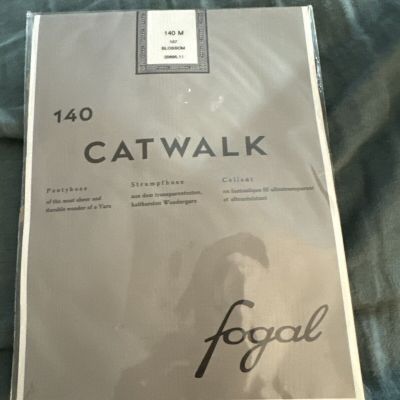 Fogal Women's Pantyhose Size M Catwalk 140 Blossom 107 NWT