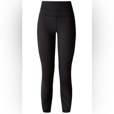 LULULEMON Women's Black Crop Leggings 7/8 Running Workout Athleisure Stretch 2