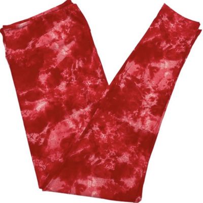 LuLaRoe Womens Leggings Size TC2 Love Ya Red Tie Dye Valentines Day Plus 18+ NWT