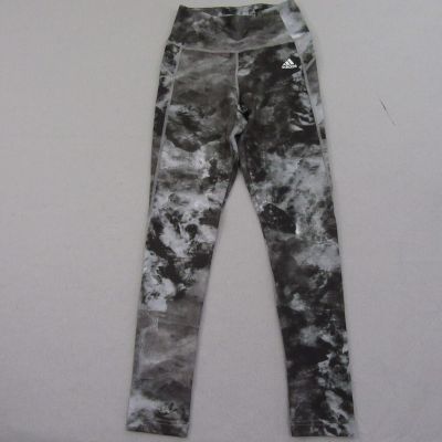 Adidas Womens Leggings Size S Gray Aeroready Active Pants Yoga Tie Dye Workout