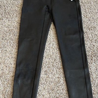 Spanx NEW Faux Leather Leggings - Black, Size Large