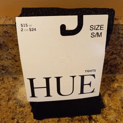 HUE Tights Metallic Tights - Black w/Gold Size: S/M 5'3