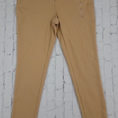 Style & Co Womens Sz 24 Mid Rise Comfort Waist Pull On Ponte Caramel Jeggings