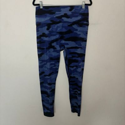 K-Deer Leggings Women's 2XL Blue Camouflage Sneaker Length Athletic Workout