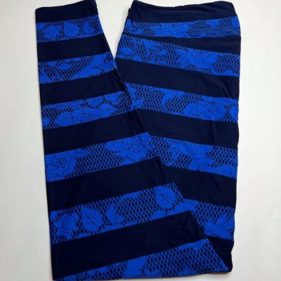 NEW LuLaRoe TC Leggings BLUE Stripe Line Mesh LACE ROSE Leaf Romantic Flower HOT