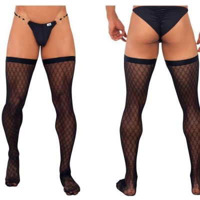 CandyMan 99735 Mesh Thigh Highs Color Black