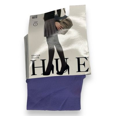 Hue Women’s Eyeshadow Opaque Tights Size 1 One Pair New | U4689