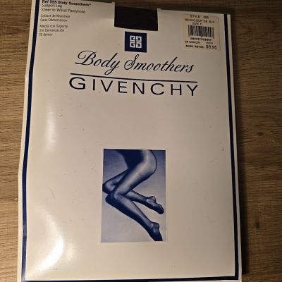 VINTAGE Givenchy Body Smoothers Pantyhose Sheer to Waist DE BLACK Size C #555