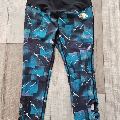 Torrid Her Universe Star Wars Galaxy Crop Leggings Size 0 L/12 Read Descript