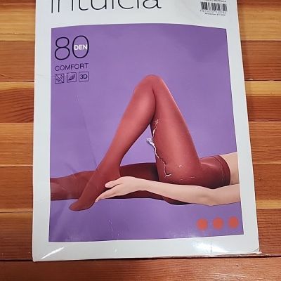 intuicia 80 DEN Comfort Marsala Opaque 3D Tights Ukrainian Size 4  See CHART