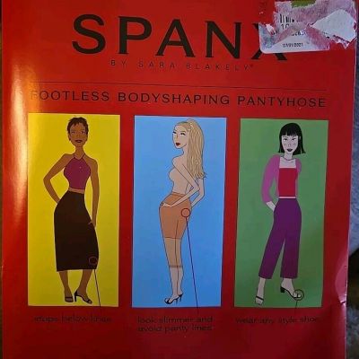 Spanx Footless Bodyshaping Pantyhose Size A Black