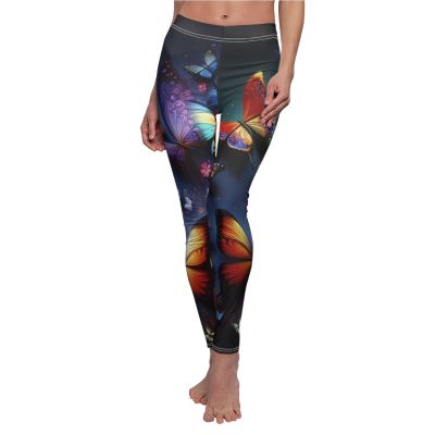Butterflies Dreams Printed for Style and Comfort Cut & Sew Casual Leggings (AOP)