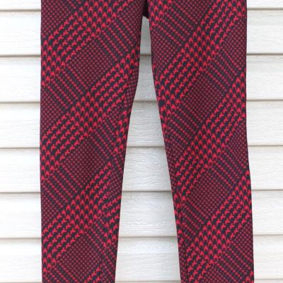 Nordstrom Red Black Houndstooth Leggings Soprano Pants Retro Ska Punk Jrs Small