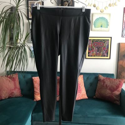 TORRID size 2 Back Stretch Faux Vegan Leather Pull-On Ankle Leggings