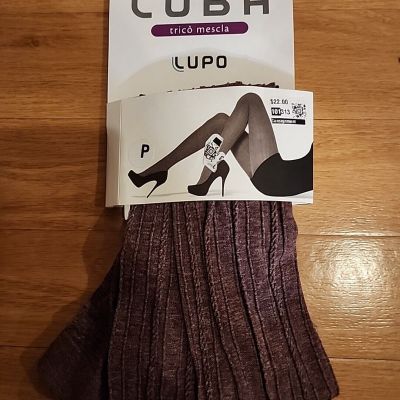 Loba Lupo Women's KNIT WEAVE PANTYHOSE Acai Mescla Small New