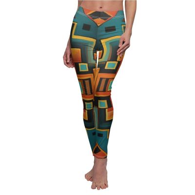 Womens Skinny Casual Leggings All Over Print Southwestern Navajo Native American