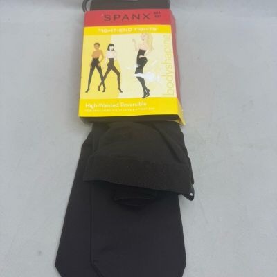 Spanx Black Brown Tight End Tights 2 Color Reversible A Small Bodyshaping