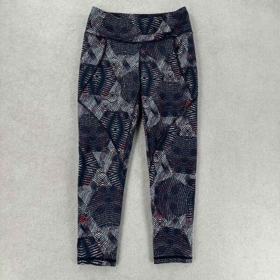 Patagonia Cropped Leggings Pants Blue Green Red geometric Hiking Womens Sm