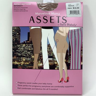 Marvelous Mama Assets Maternity Pantyhose - Tan (Size 1) SARA BLAKELY