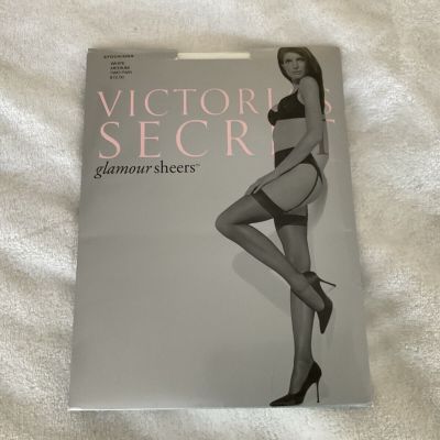 Victoria's Secret Glamour Sheers Women's Medium White Stockings 2 Pair