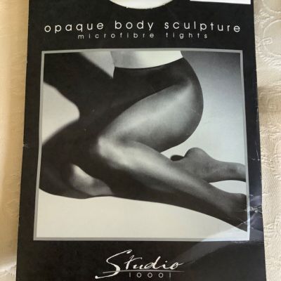 Lerner Studio Opaque Body Sculpture MICROFIBER TIGHTS Size Medium Winter White