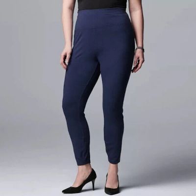 Simply Vera Vera Wang Women's Navy High Rise Shaping Leggings - Size 2X