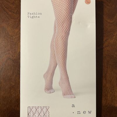 A New Day Womens White Diamond Full Toe Net Hose Size L/XL Sealed