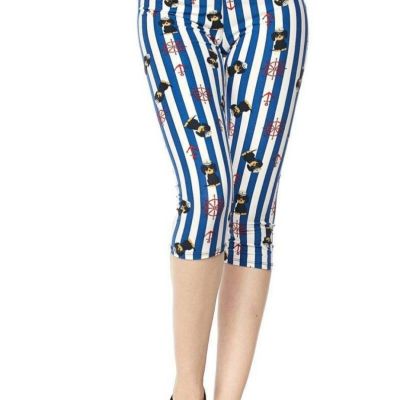 Plus size Sailor Pup legging style Capri's TC Size 16-22